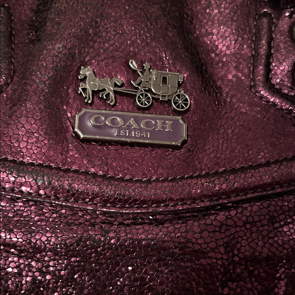 Coach Shimmering Purple Tote - Picture 3 of 16